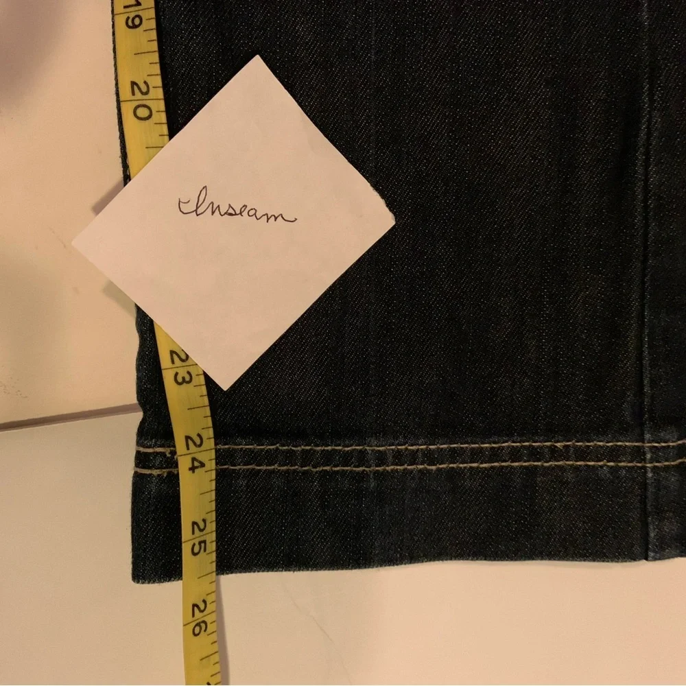 Old Navy Girls Size 8 Blue Denim Pink Details Boot Cut Jeans Adjustable Waist